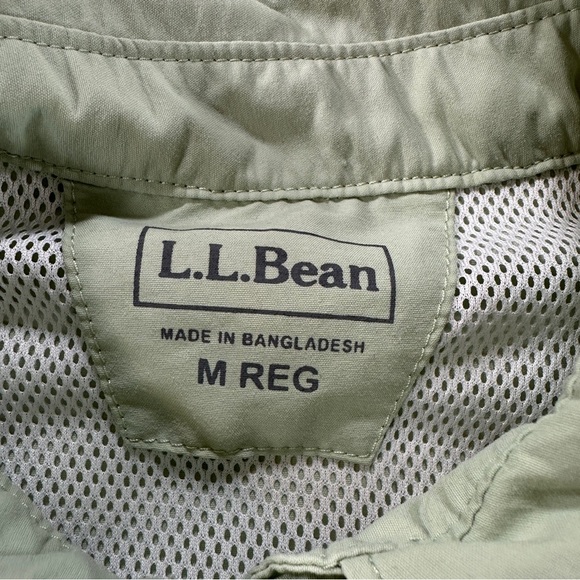 L.L. Bean Green Mesh-Lined Fishing Vented Women’s Button Down Shirt Sz M - Picture 3 of 8